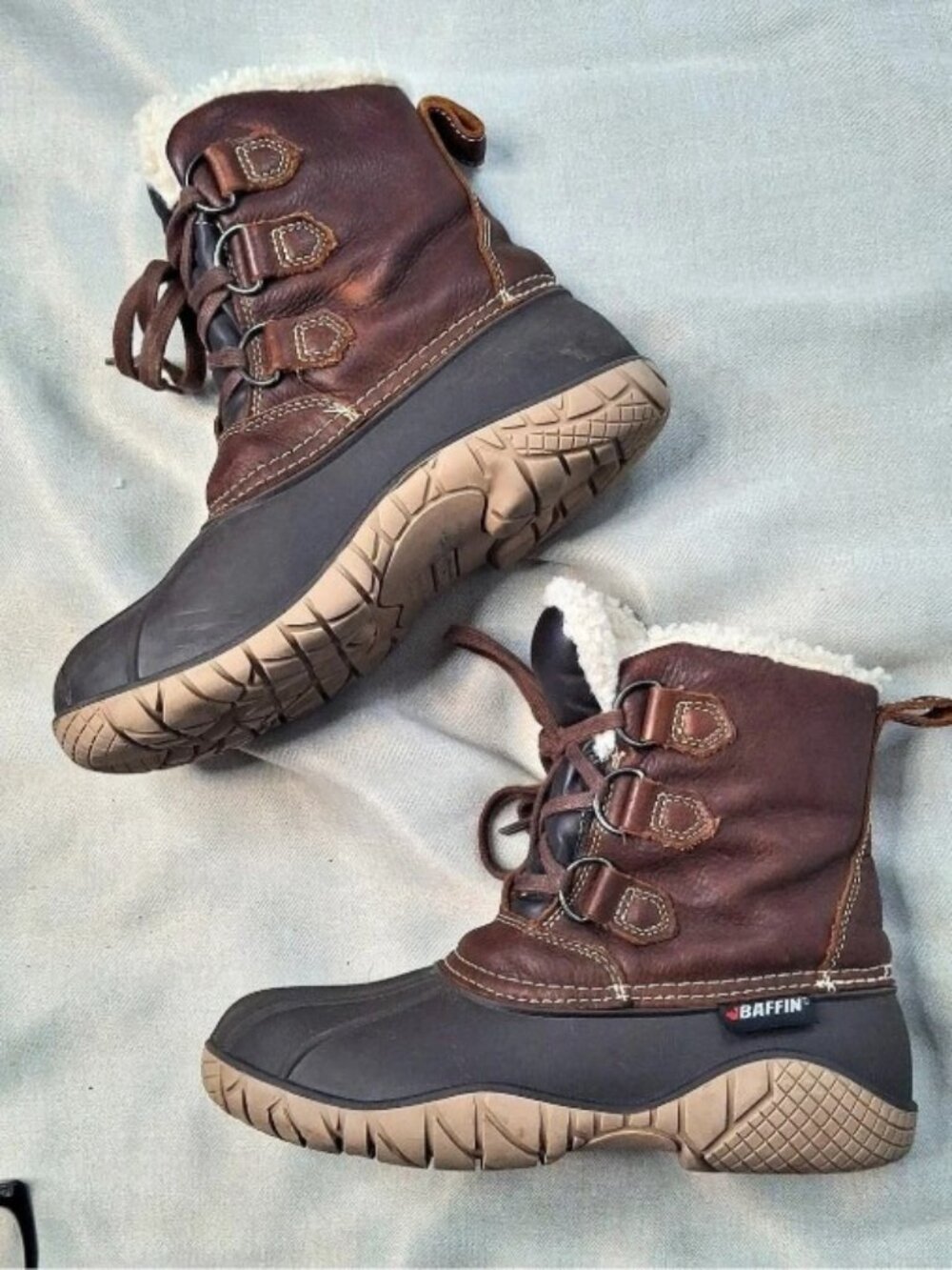 Baffin Yellowknife Leather Winter Boots Made in Canada Brown Size 9 W9